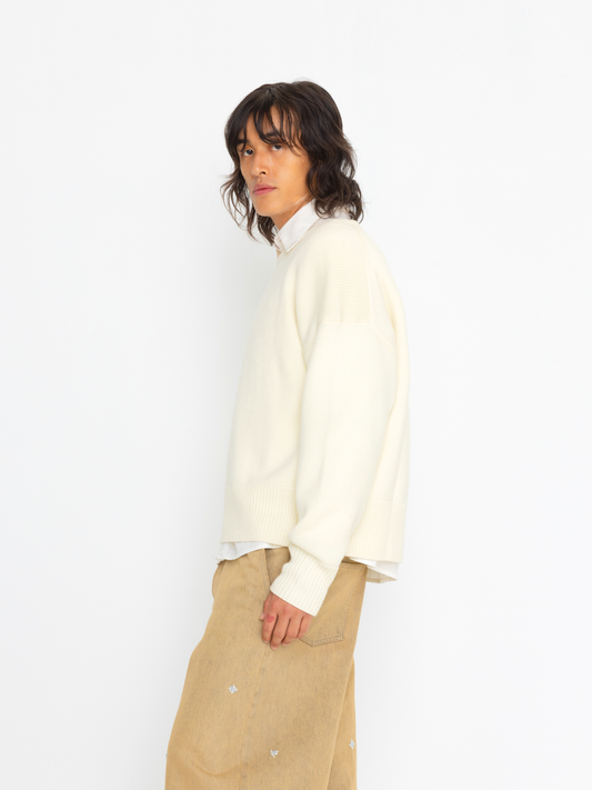 CREAM WOOL SWEATER