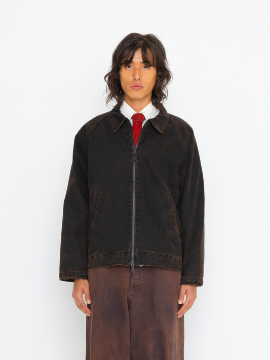 RUSTED BLACK OVERSIZED UNISEX BOMBER